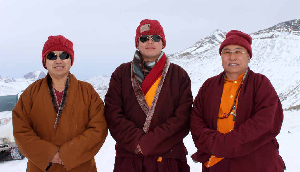 Surmang Khenpo, Twelfth Trungpa, and Aten Rinpoche in the Snow